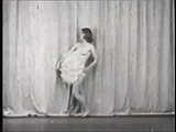 Sexy vintage brunette loves to entertain the crowd naked showing her beautiful figure